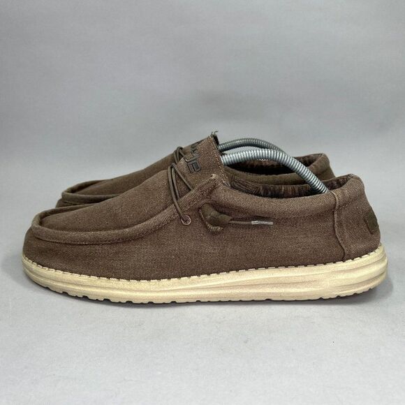 Hey Dude Men's Size 12 Wally Chocolate Slip On Shoes - Picture 4 of 10